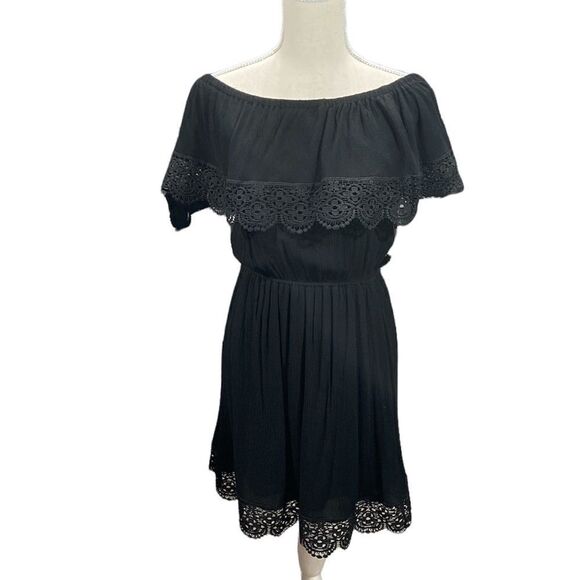 Bleuh Ciel black off the shoulder Dress Size Small - Picture 1 of 5